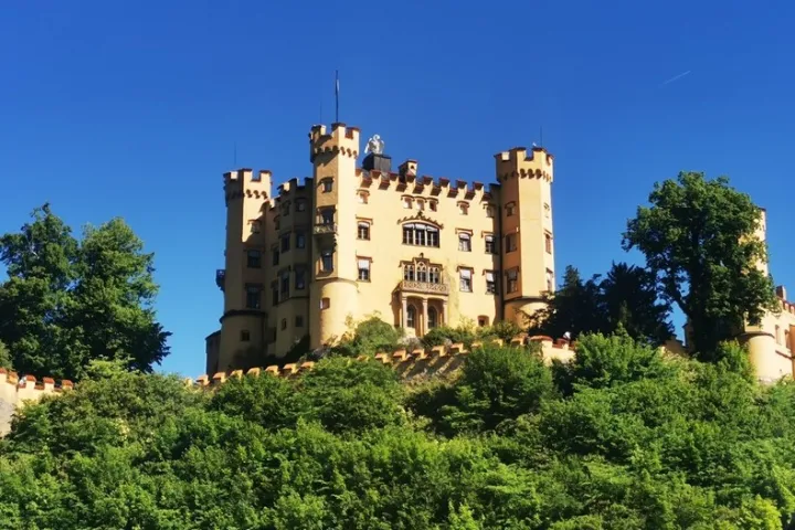 a castle on top of Hohenschwangau Castle