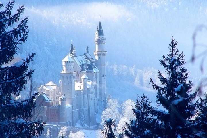 Neuschwanstein Castle during winter
