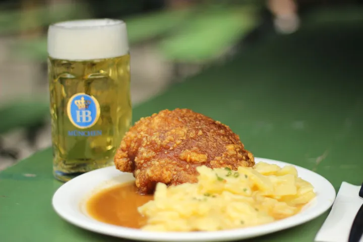 a plate of food on a table